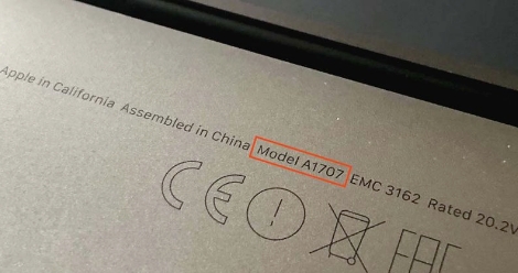 Where to find your model number